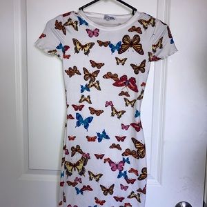 Fashion nova, butterfly, slim dress